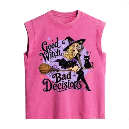Purplehecate Good Witch Bad Decisions Vintage Washed Tank