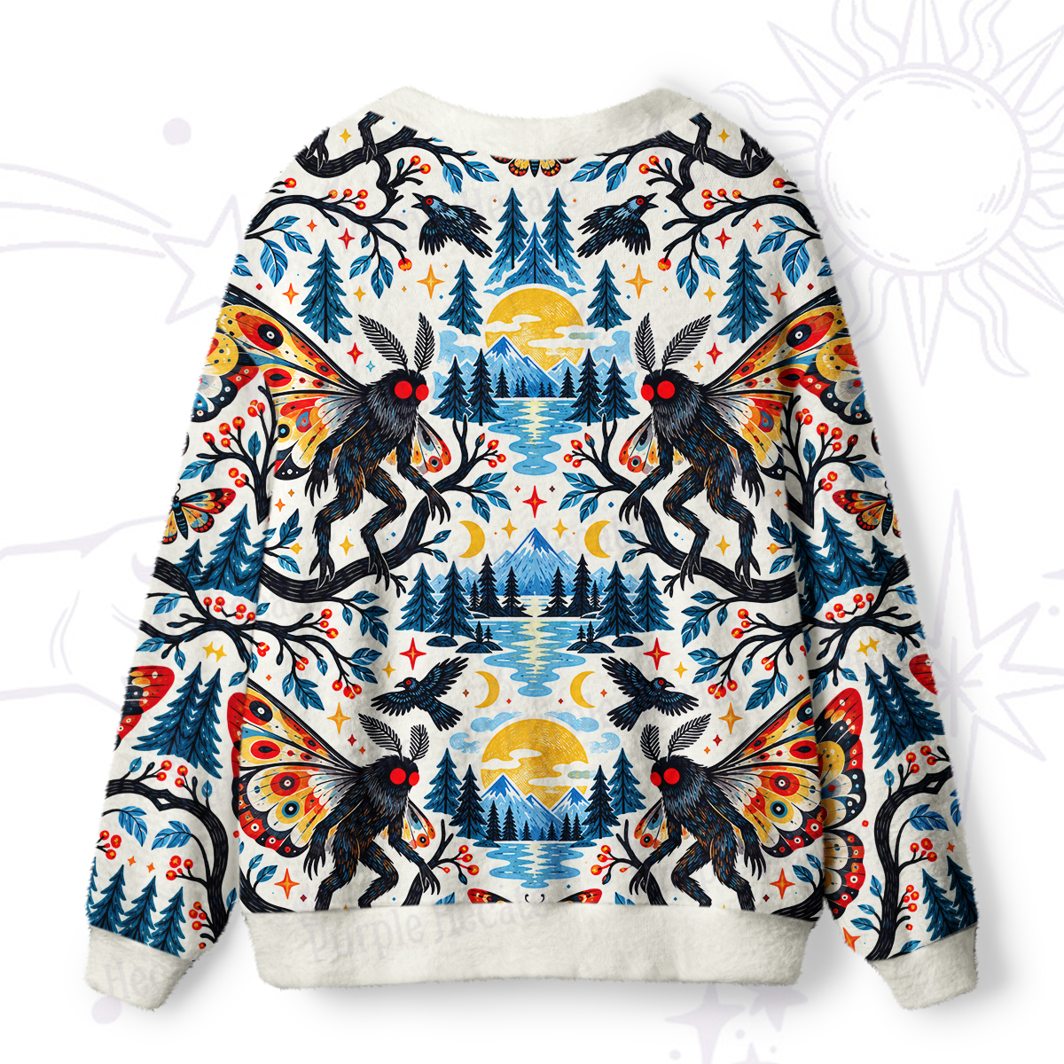 Purplehecate Mothman of Point Pleasant Ugly Cardigan Sweaters