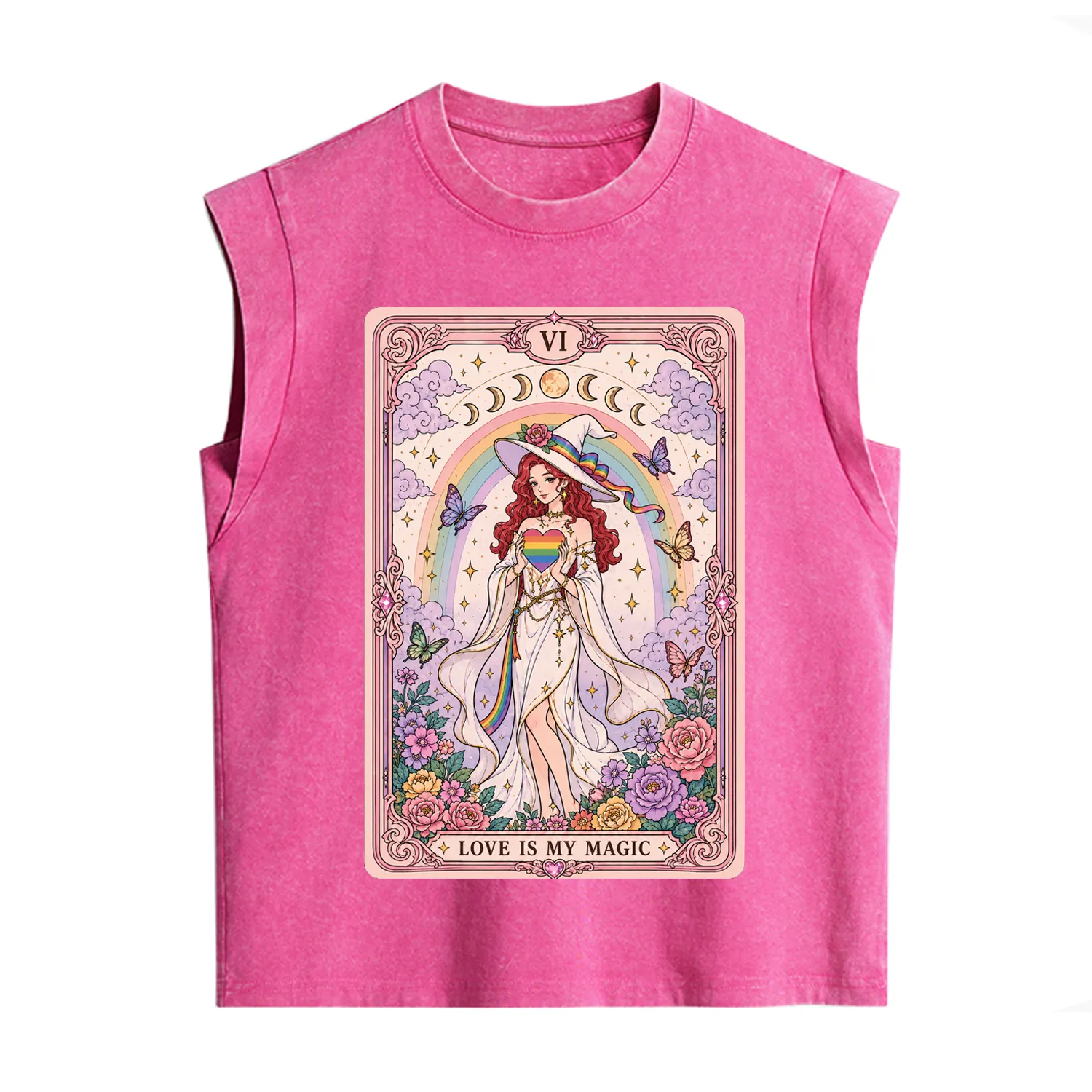 Purplehecate The Love Is My Magic Tarot Pride Vintage Washed Tank