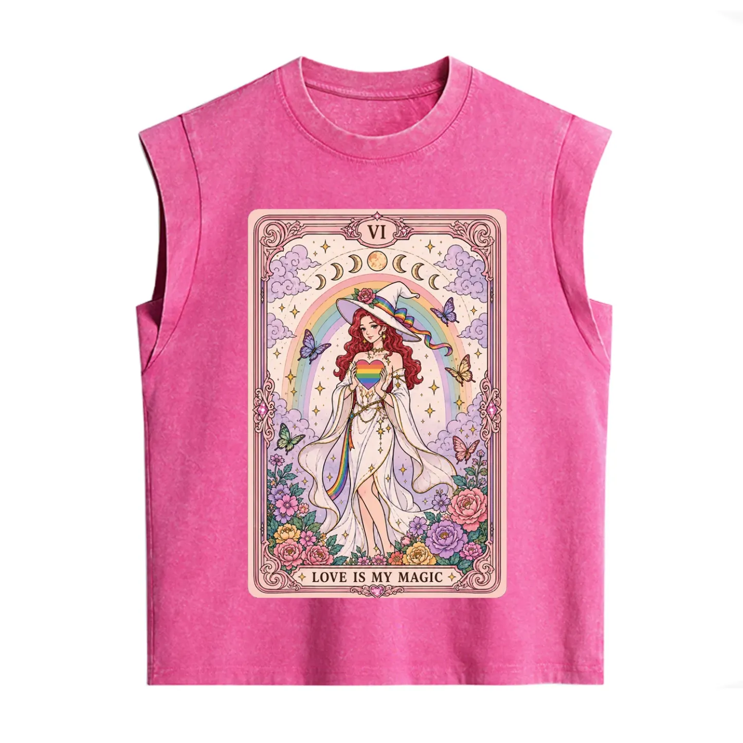 Purplehecate The Love Is My Magic Tarot Pride Vintage Washed Tank