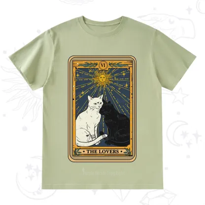 Purplehecate The Lovers Cat Tarot Card T-Shirt
