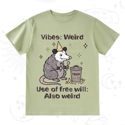 Purplehecate Weird Vibes Only Opossum T-Shirt