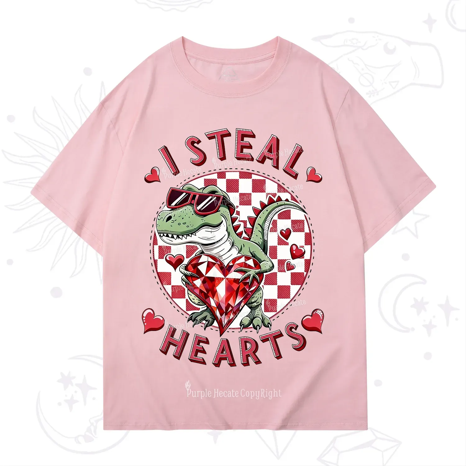 Purplehecate I Steal Hearts Valentine T-Shirt