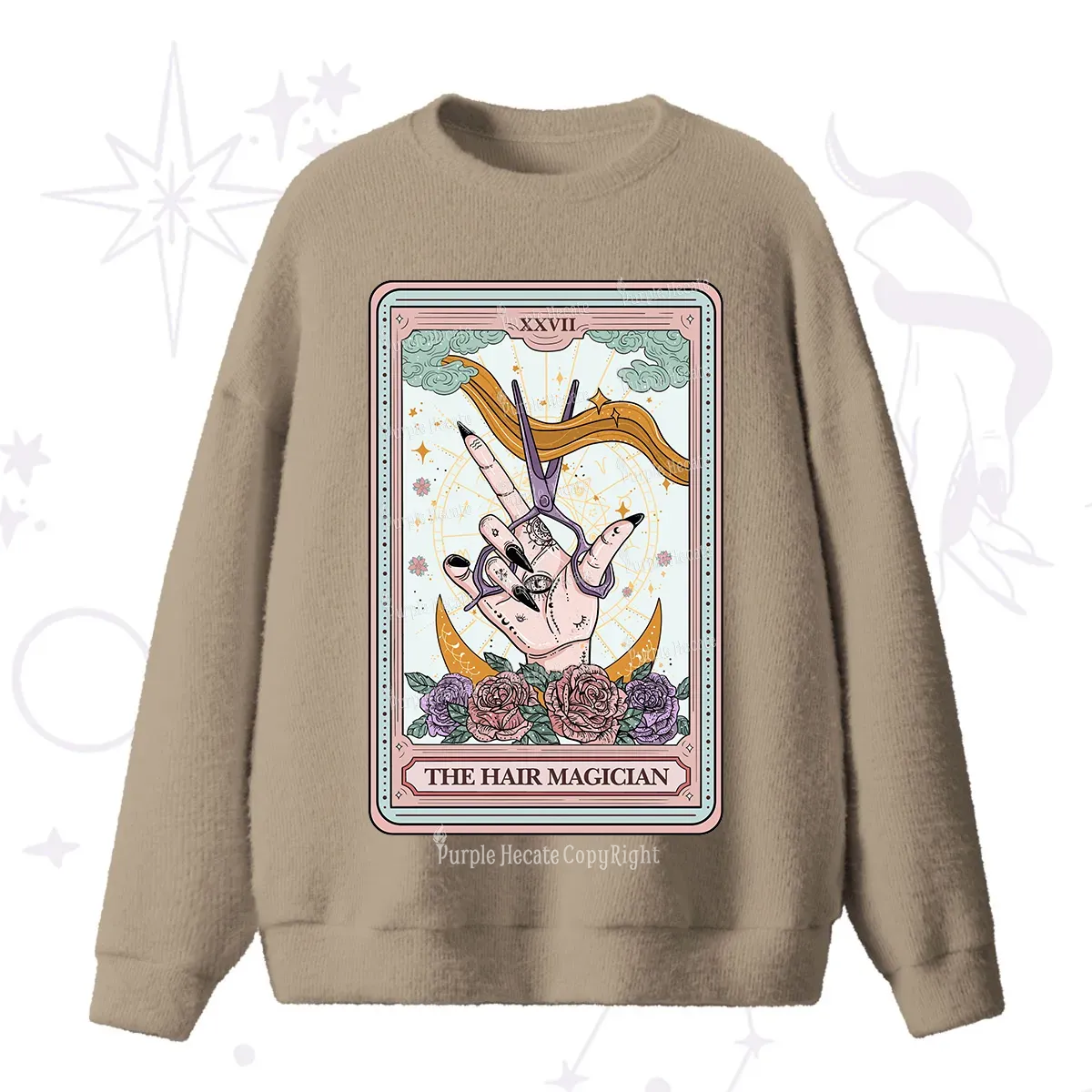Purplehecate The Hair Magician Tarot Fuzzy Ugly Sweater