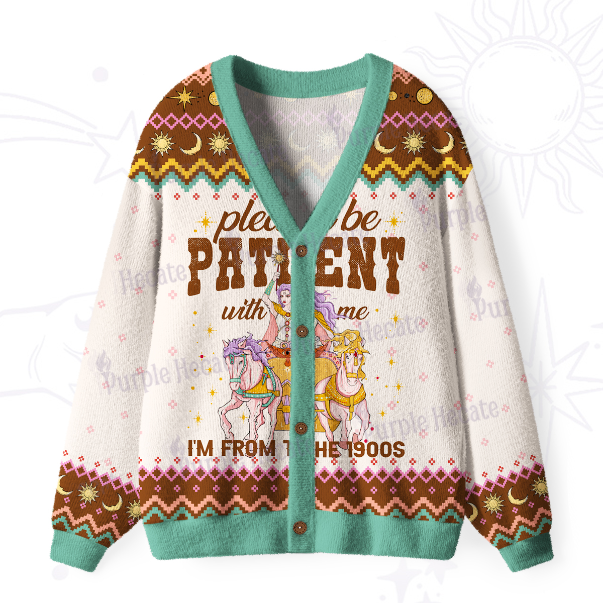 Purplehecate Please Be Patient With Me I'm From The 1900s Ugly Cardigan Sweaters