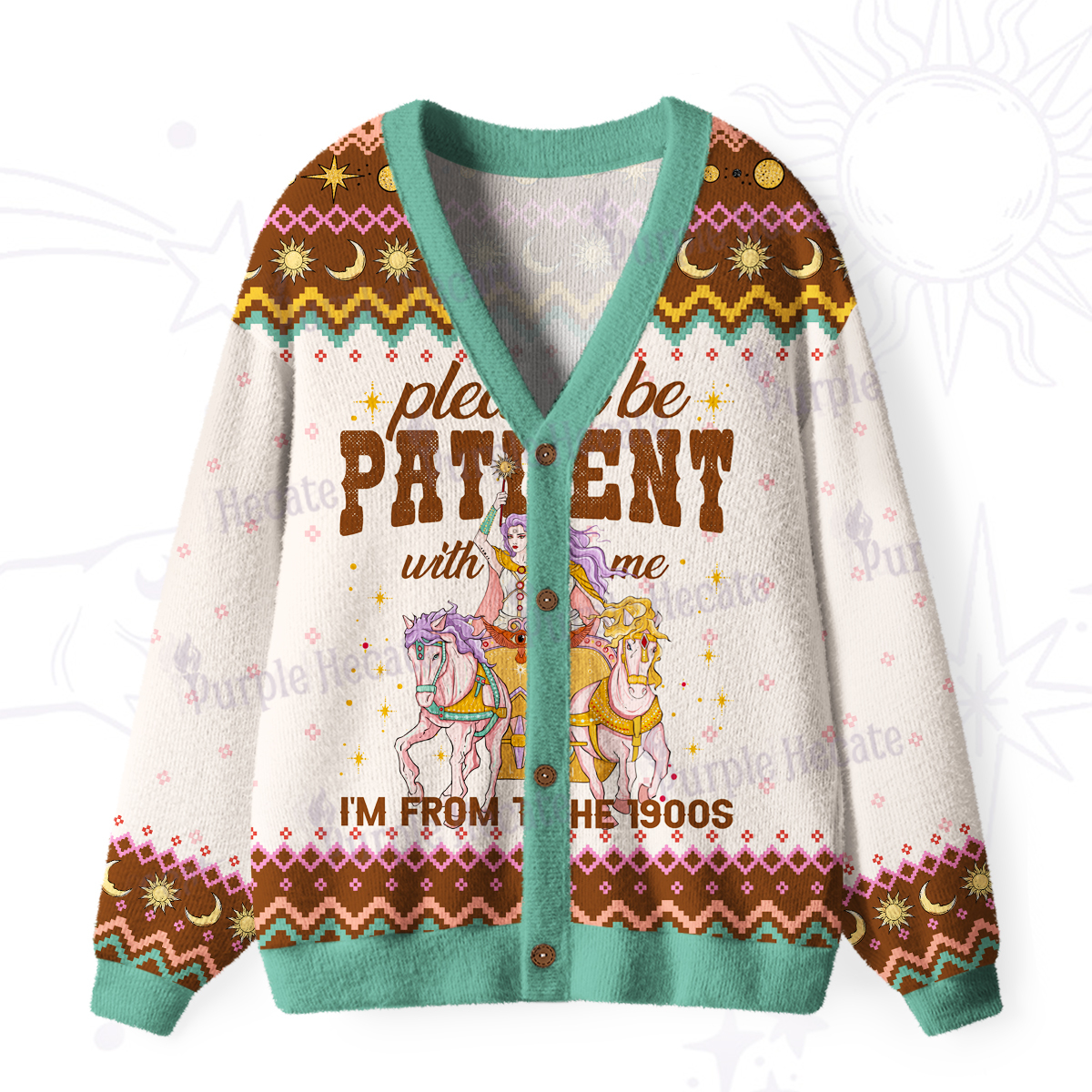 Purplehecate Please Be Patient With Me I'm From The 1900s Ugly Cardigan Sweaters