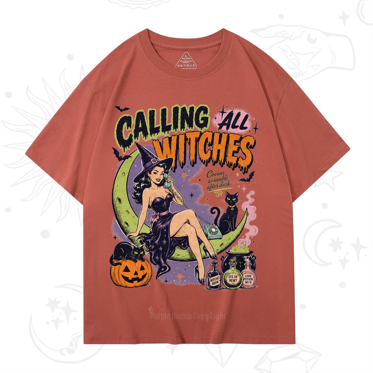 Purplehecate Calling All Witches Halloween T-Shirt