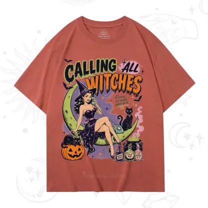 Purplehecate Calling All Witches Halloween T-Shirt