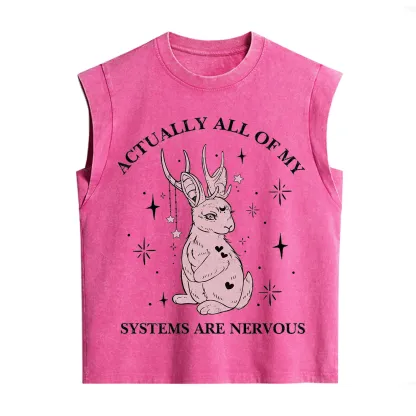 Purplehecate Actually All Of My Systems Are Nervous Vintage Washed Tank