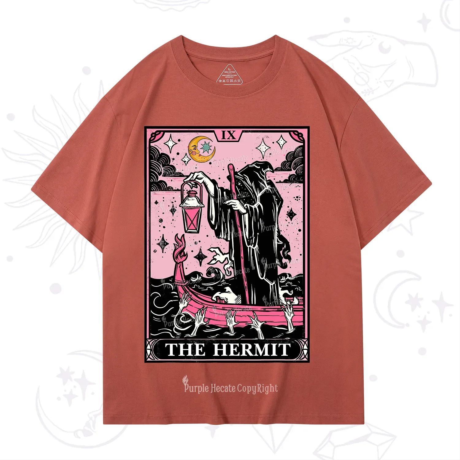 Purplehecate The Hermit Tarot Card T-Shirt