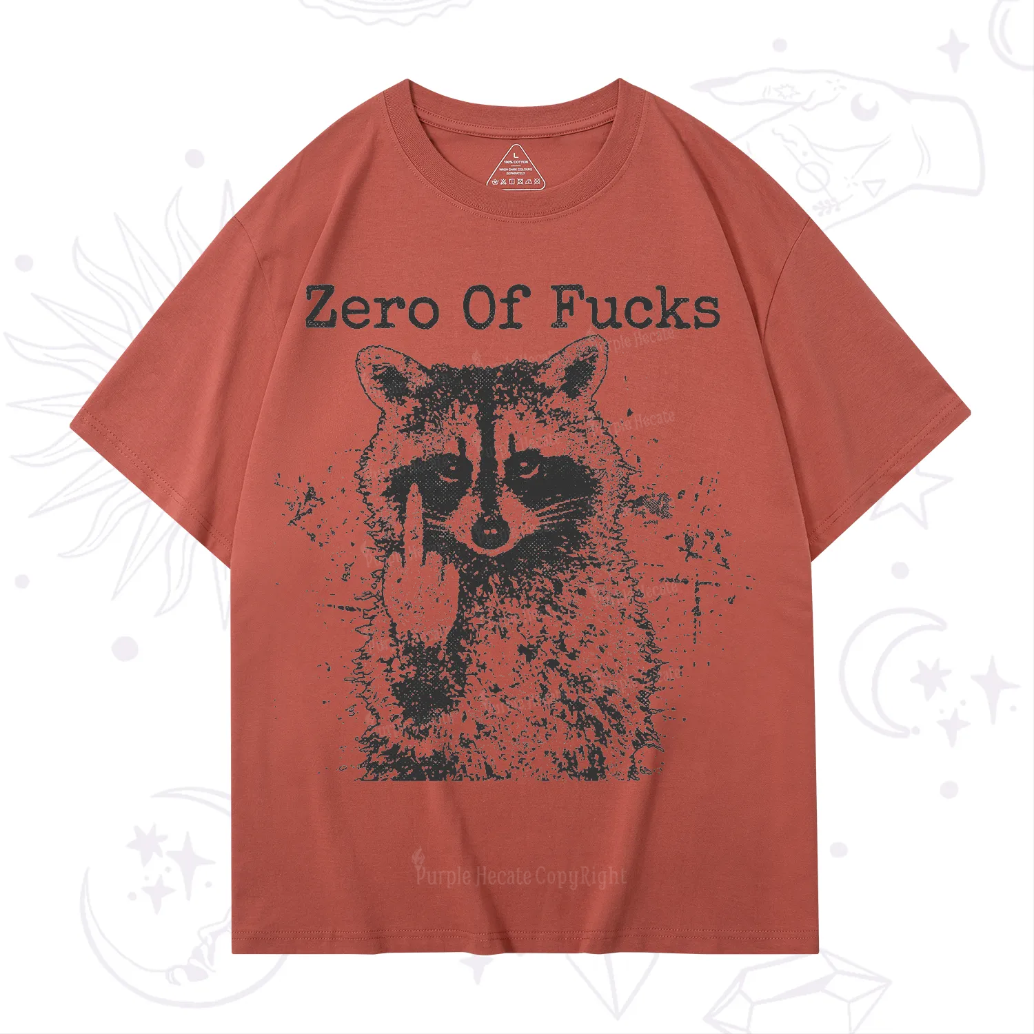Purplehecate Zero Of Fucks Raccoon T-Shirt
