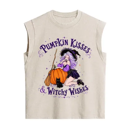 Purplehecate Pumpkin Kisses & Witchy Wishes Vintage Washed Tank