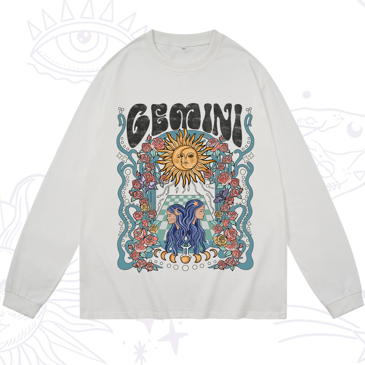 Purplehecate Gemini Spirit Zodiac Long Sleeve T-Shirt