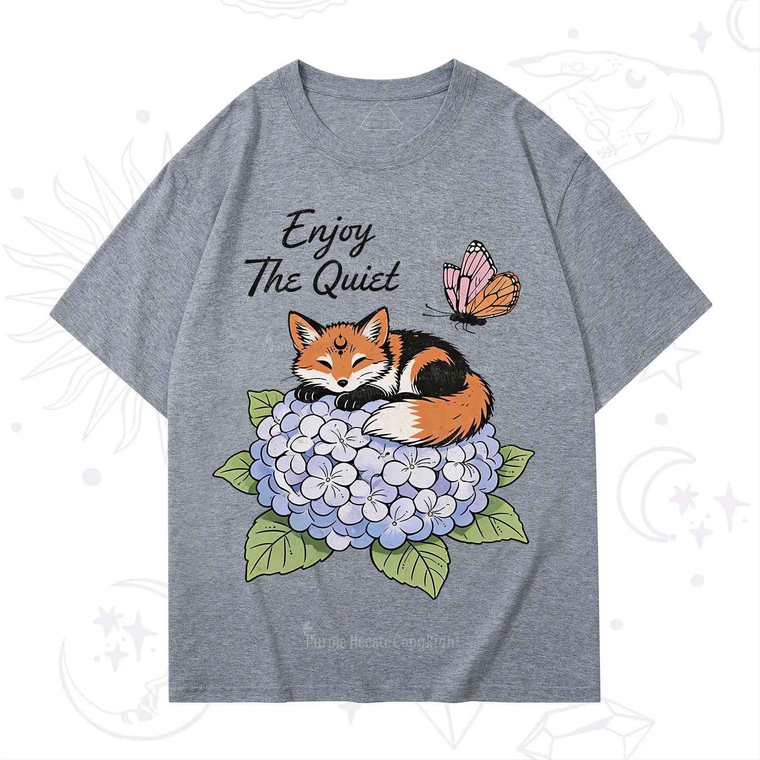 Purplehecate Enjoy The Quiet Fox T-Shirt