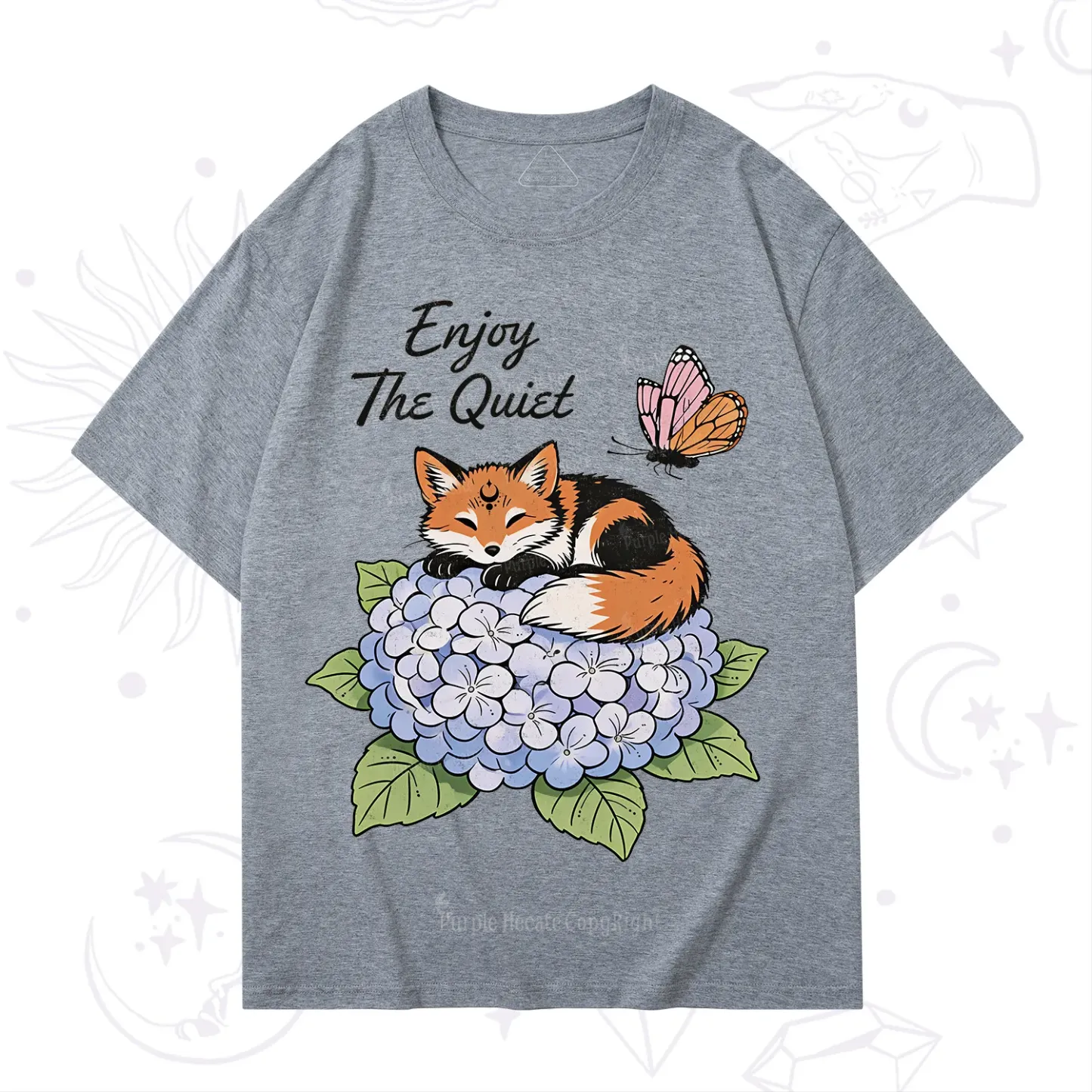 Purplehecate Enjoy The Quiet Fox T-Shirt