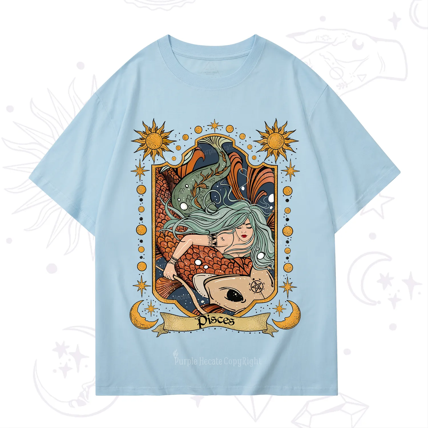 Purplehecate Mystic Pisces Zodiac T-Shirt