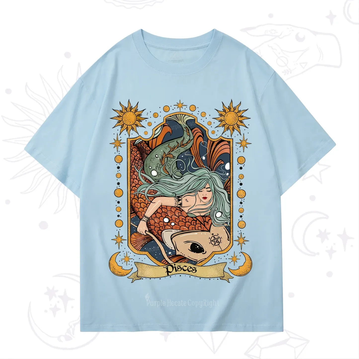 Purplehecate Mystic Pisces Zodiac T-Shirt
