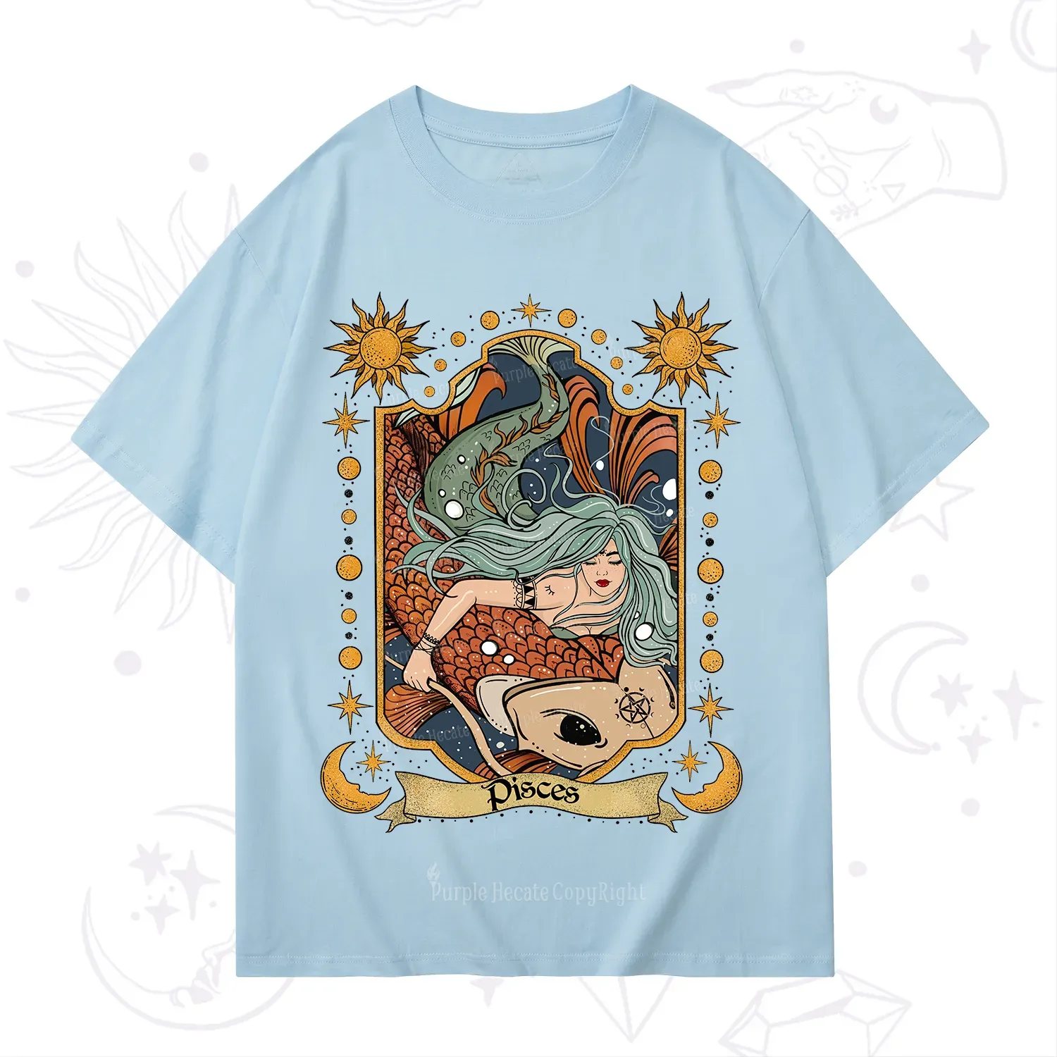 Purplehecate Mystic Pisces Zodiac T-Shirt
