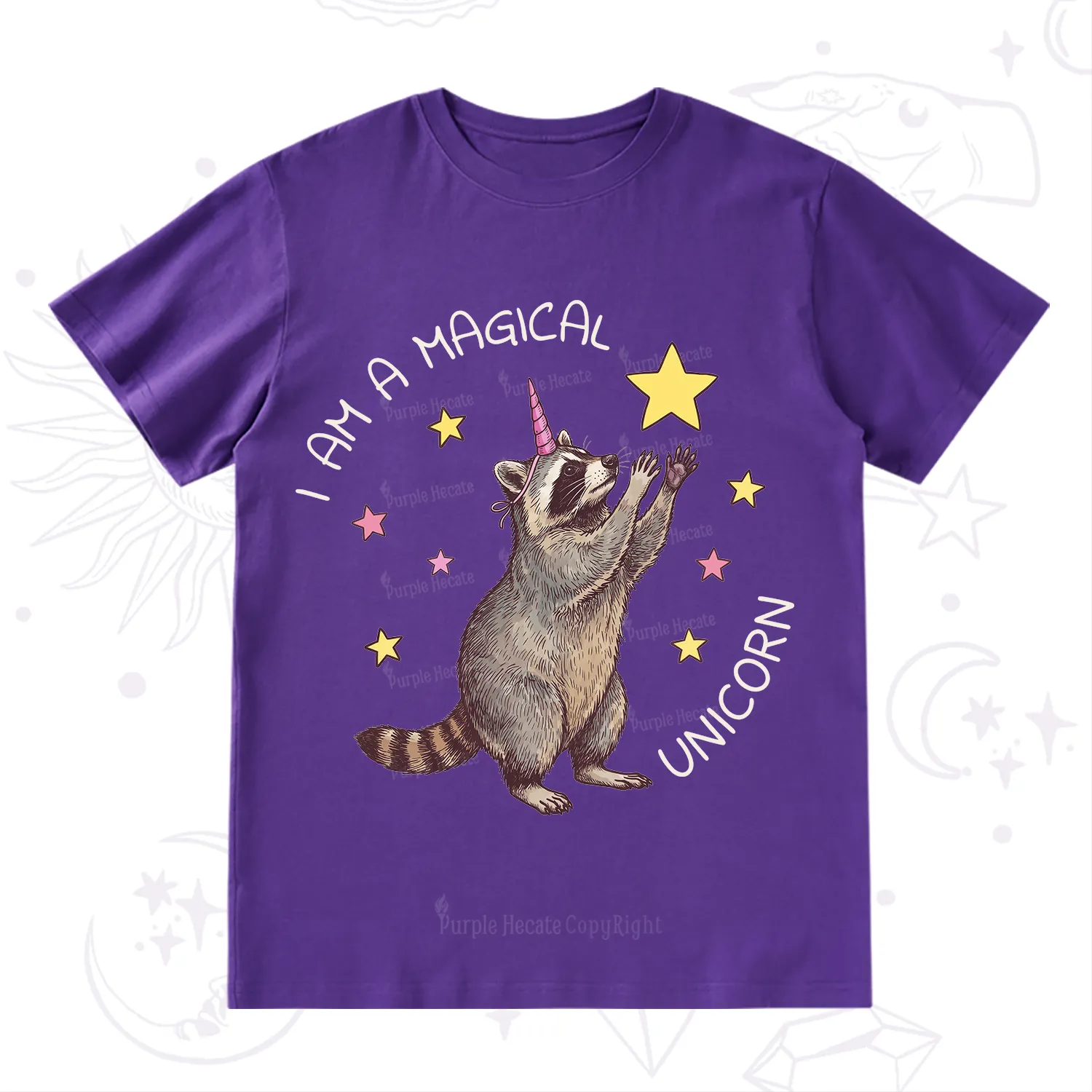 Purplehecate I Am A Magical Unicorn Raccoon T-Shirt