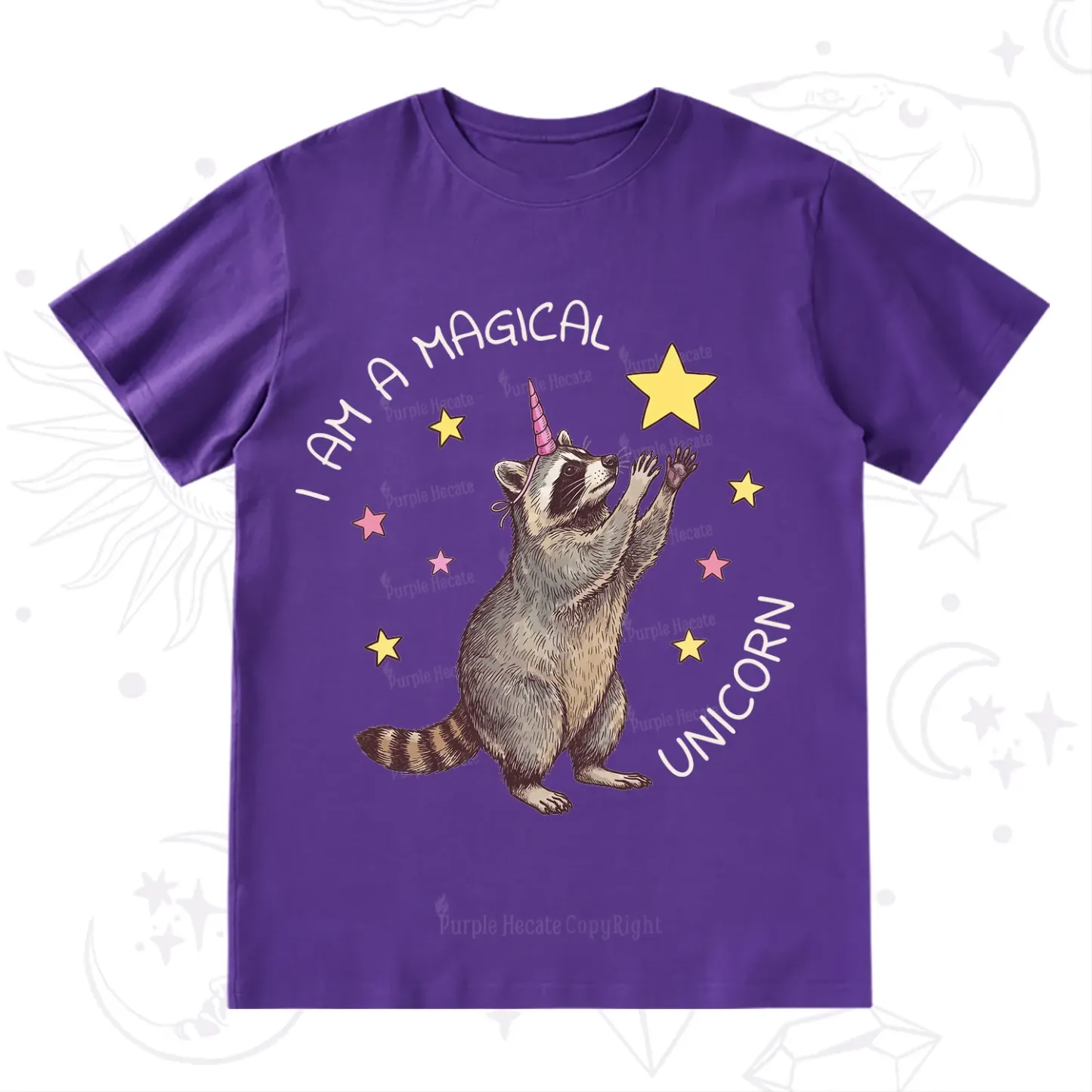 Purplehecate I Am A Magical Unicorn Raccoon T-Shirt