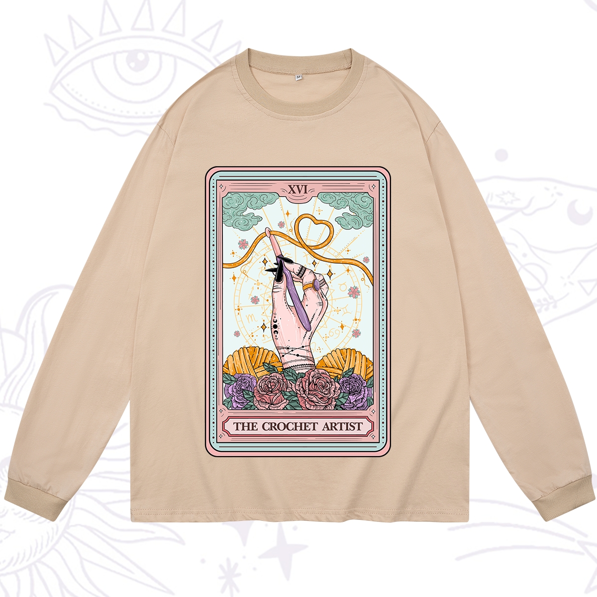 Purplehecate The Crochet Artist Tarot Card Long Sleeve T-Shirt