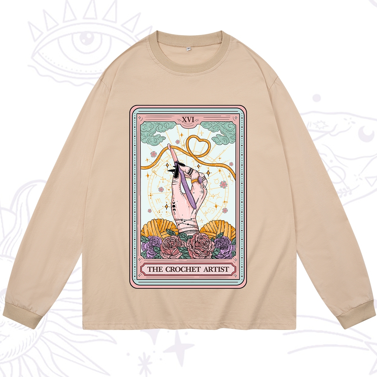 Purplehecate The Crochet Artist Tarot Card Long Sleeve T-Shirt