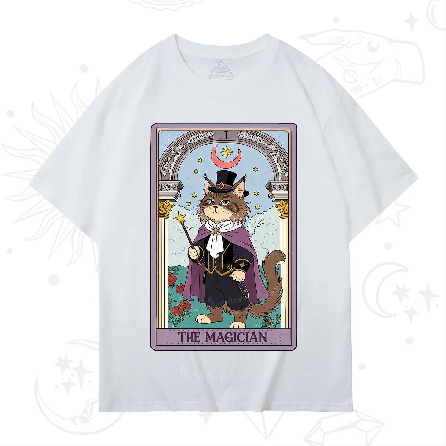 Purplehecate The Magician Cat Tarot T-Shirt
