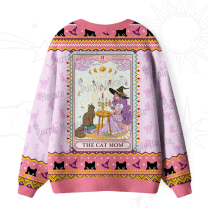 Purplehecate The Cat Witch Mom Tarot Ugly Cardigan Sweaters