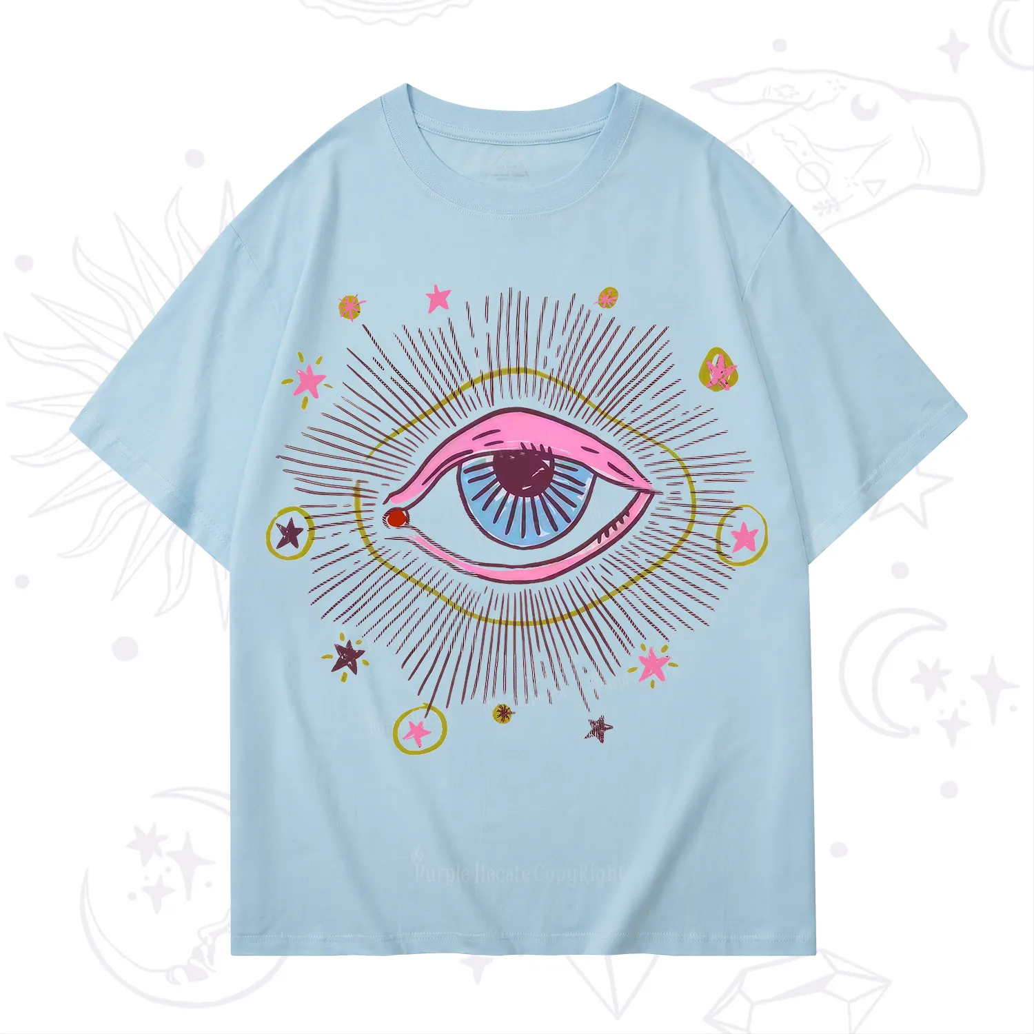 Purplehecate Mystic Gaze Evil Eye Protection T-Shirt