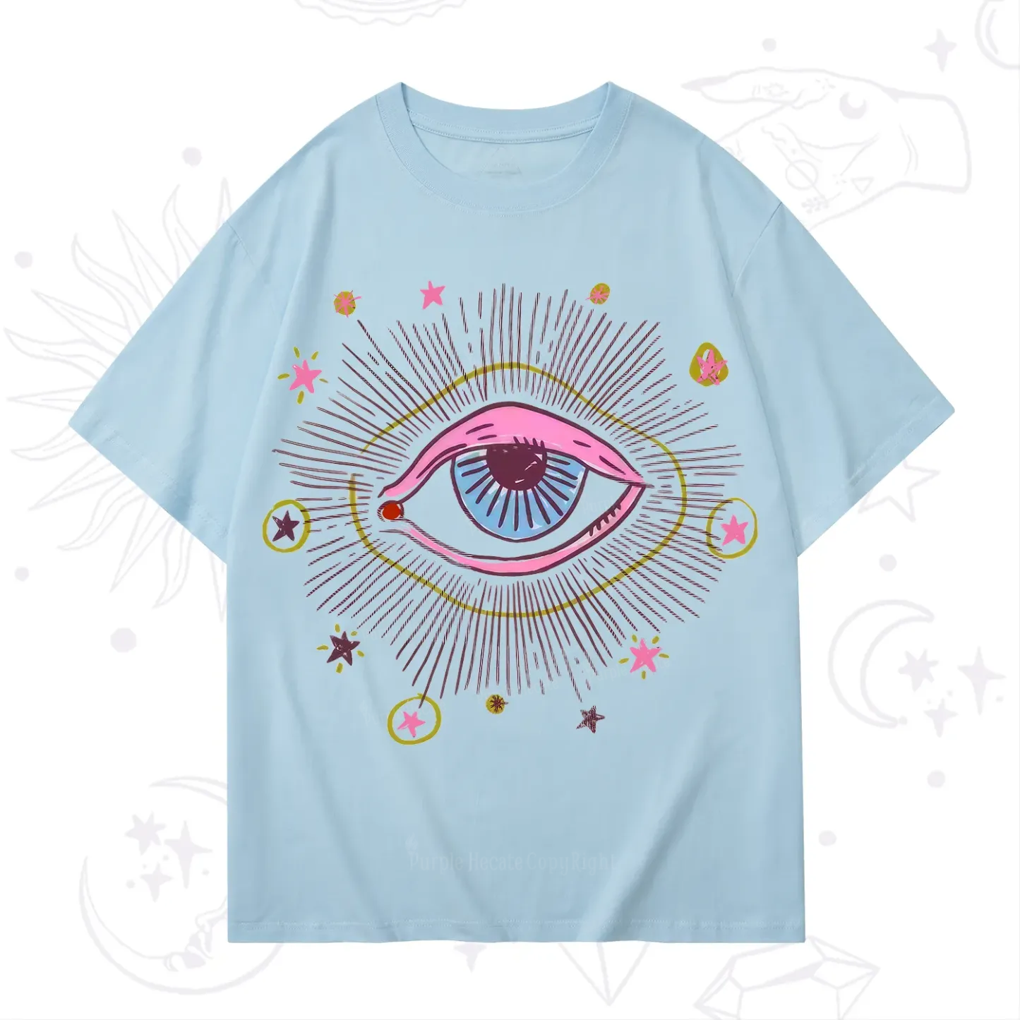Purplehecate Mystic Gaze Evil Eye Protection T-Shirt