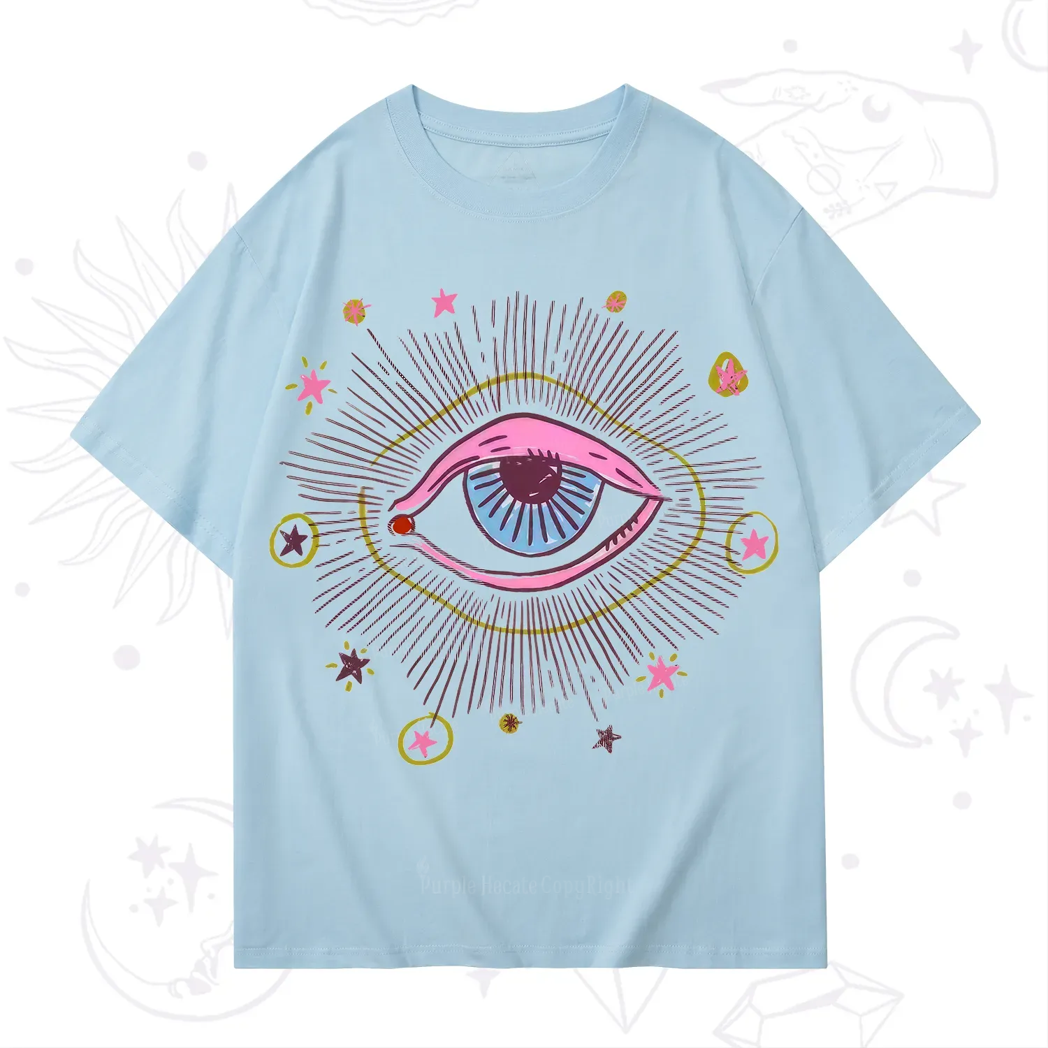 Purplehecate Mystic Gaze Evil Eye Protection T-Shirt