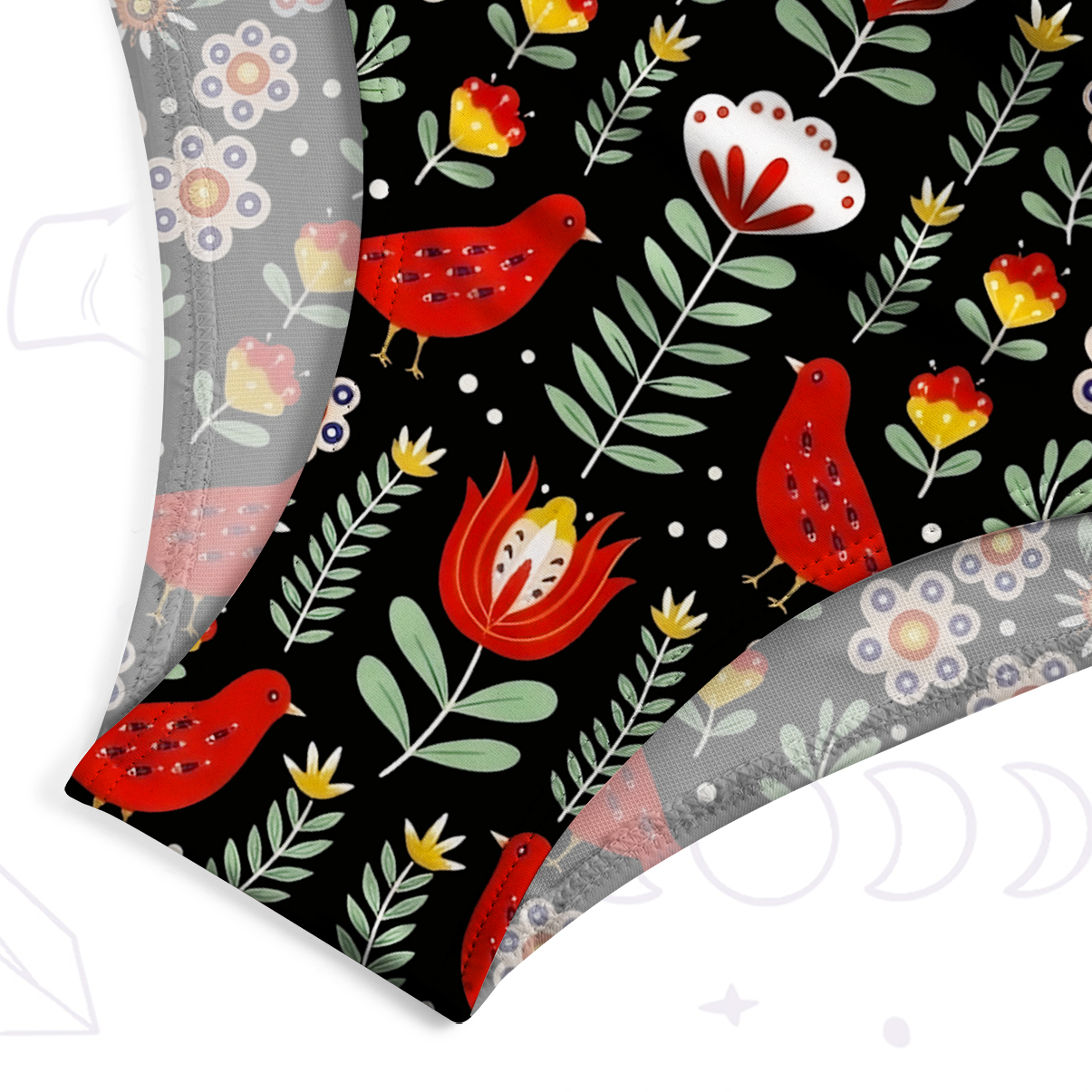 Purplehecate Mystic Forest Bird One-Piece Swimsuit