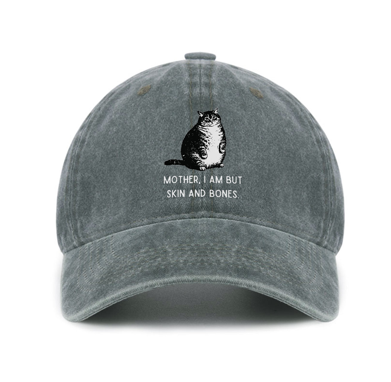Purplehecate Cat Mother I Am But Skin And Bones Baseball Cap