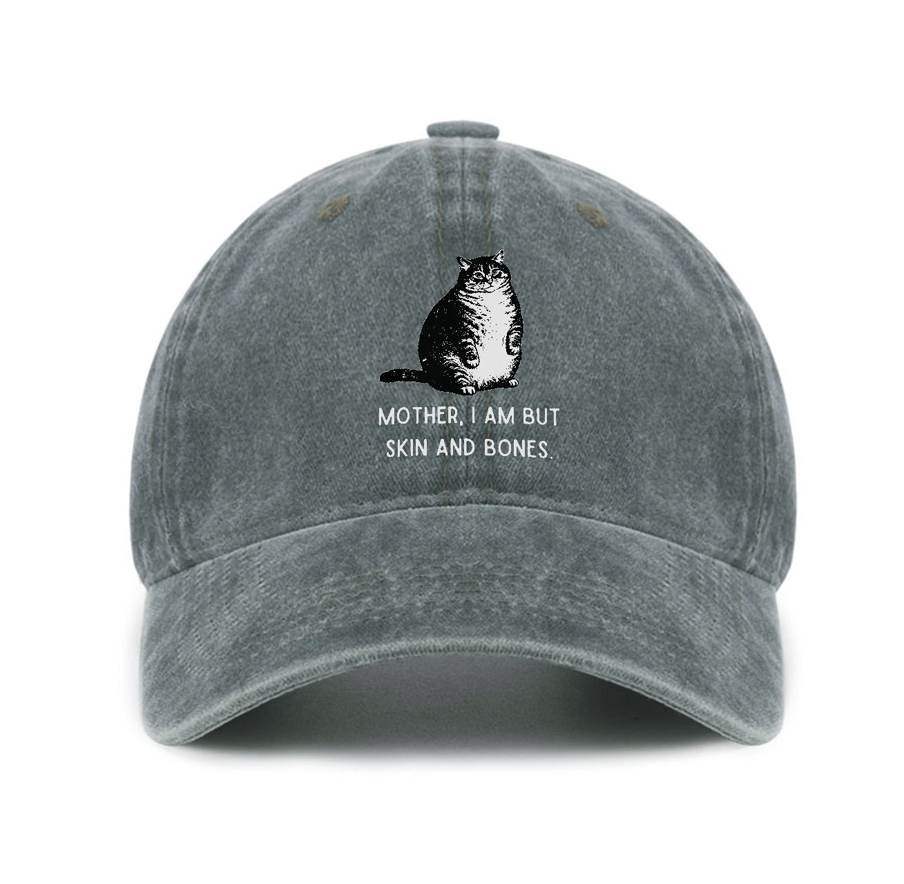 Purplehecate Cat Mother I Am But Skin And Bones Baseball Cap