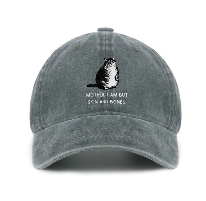 Purplehecate Cat Mother I Am But Skin And Bones Baseball Cap