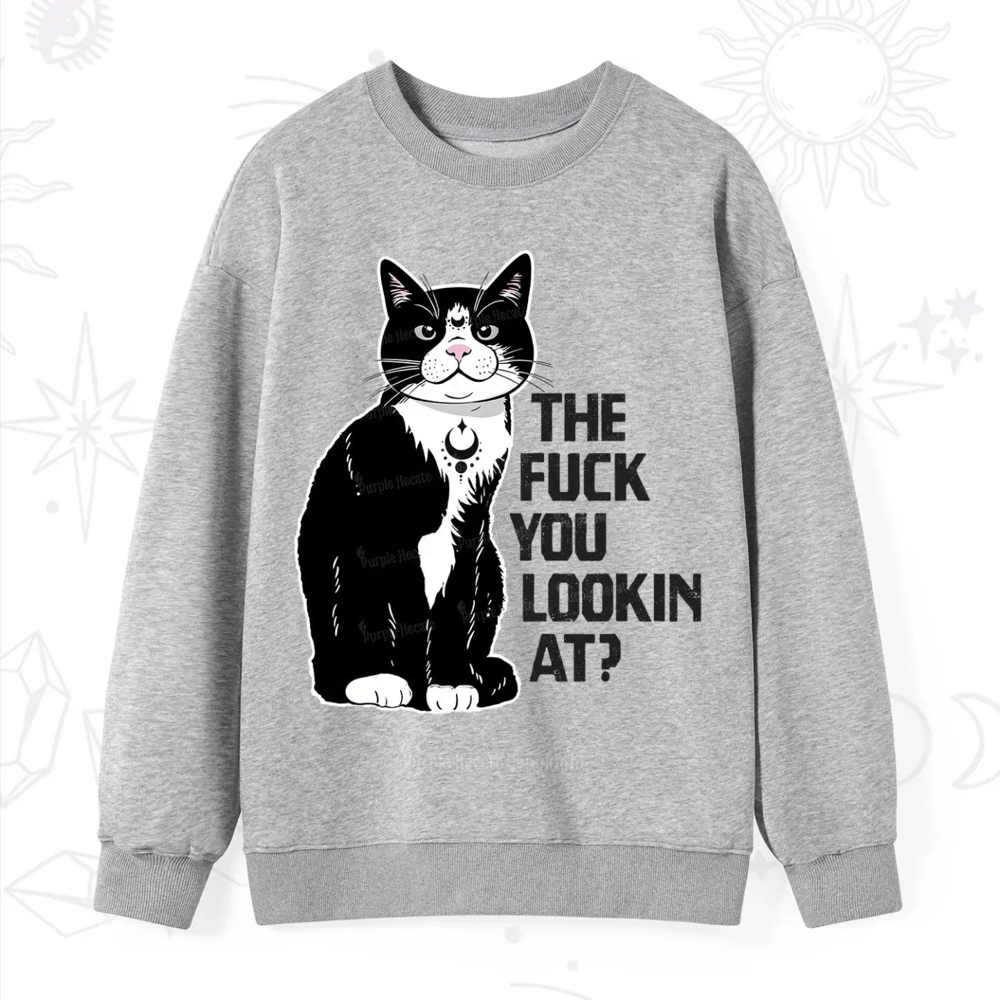 Purplehecate The Fuck You Lookin At Sweatshirt