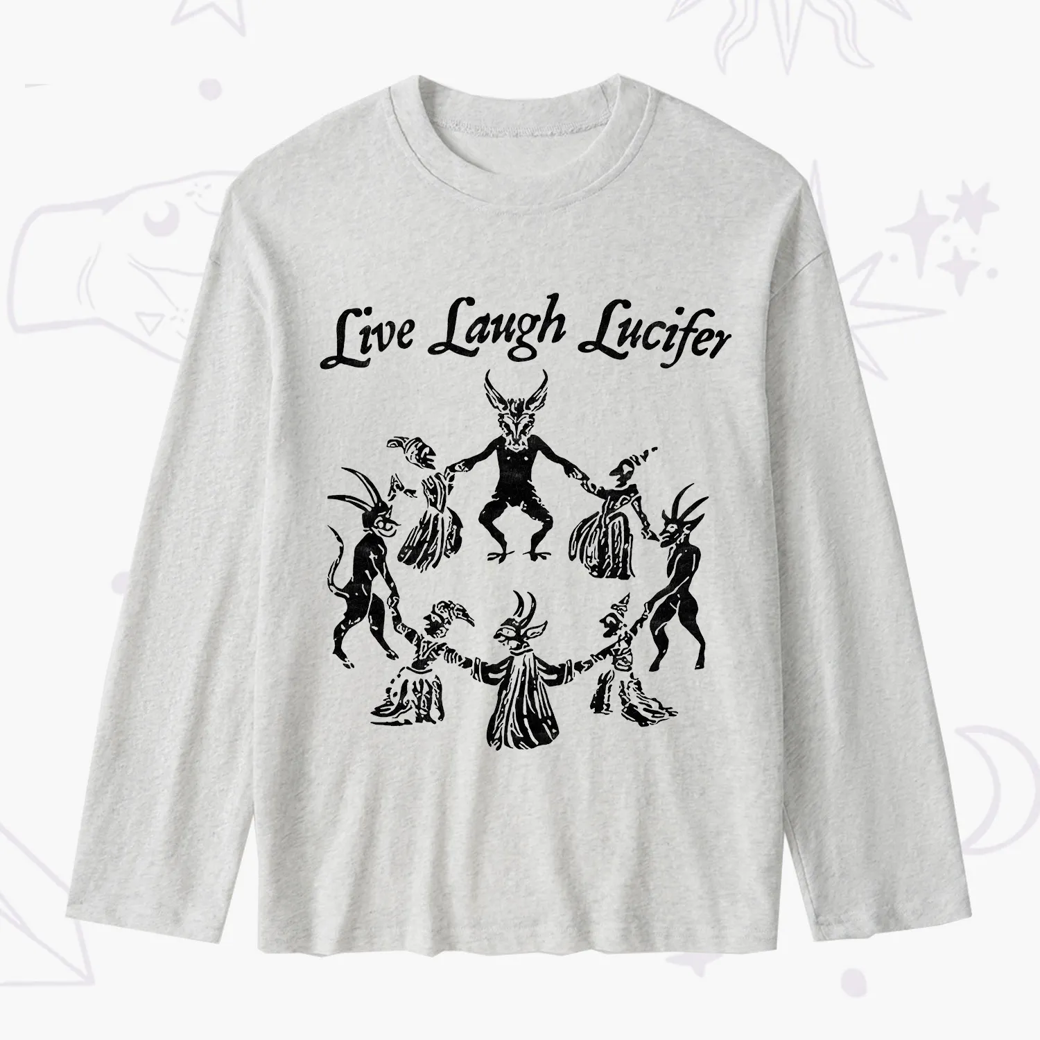 Purplehecate Live Laugh Lucifer Slub Long Sleeve T-Shirt