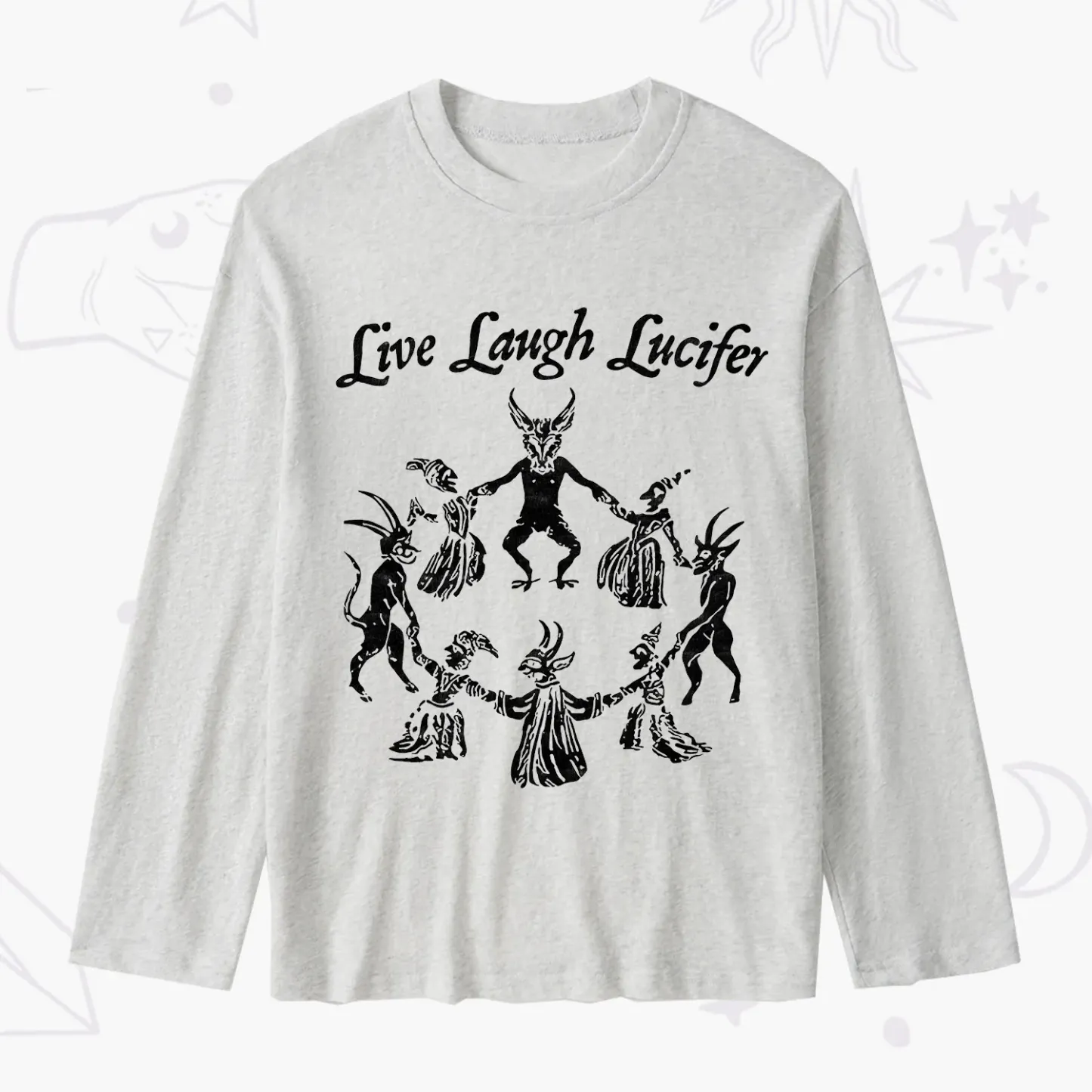 Purplehecate Live Laugh Lucifer Slub Long Sleeve T-Shirt