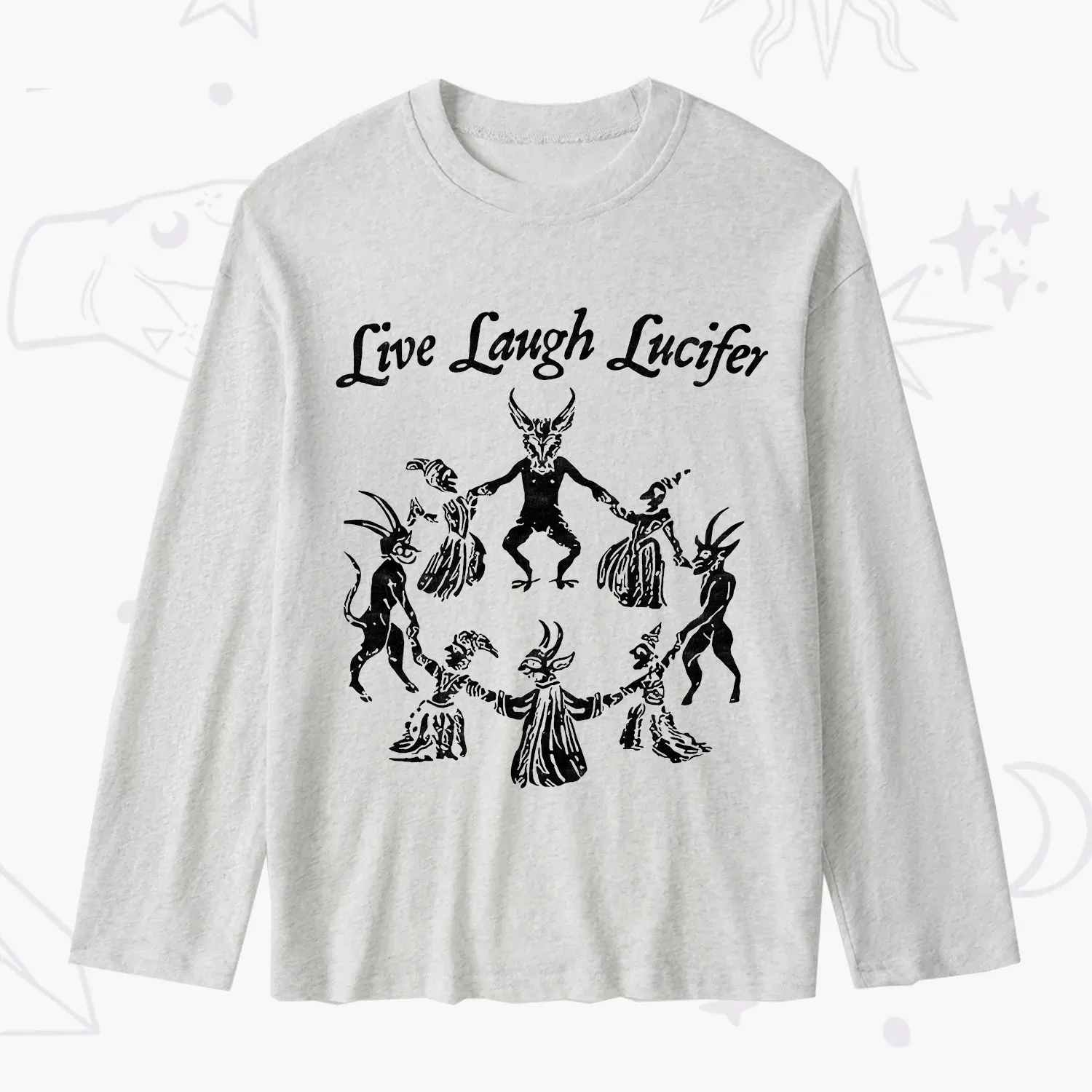 Purplehecate Live Laugh Lucifer Slub Long Sleeve T-Shirt