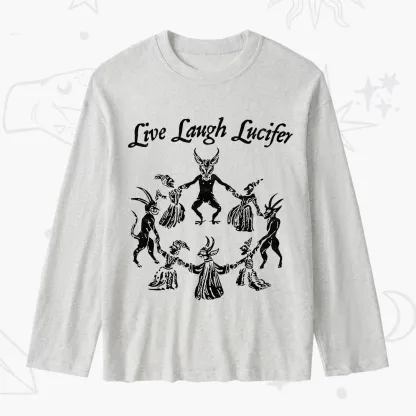 Purplehecate Live Laugh Lucifer Slub Long Sleeve T-Shirt