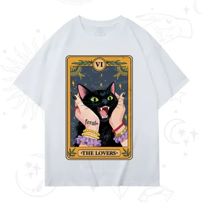 Purplehecate The Lovers Tarot Feral Cat T-Shirt