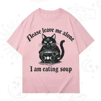 Purplehecate Magic Cat Eating Soup T-Shirt
