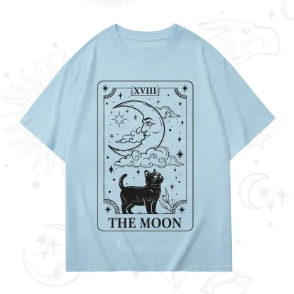 Purplehecate The Moon Tarot Card Cat T-Shirt