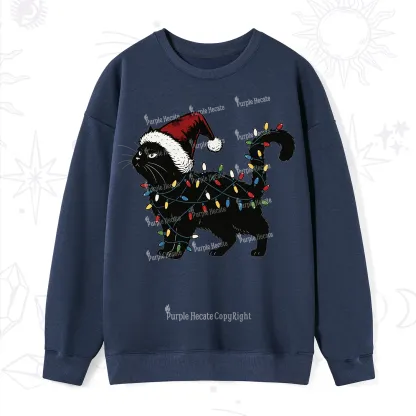 Purplehecate Cute Cat Christmas Sweatshirt