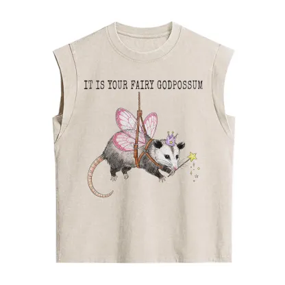 Purplehecate It Is Your Fairy Godpossum Vintage Washed Tank