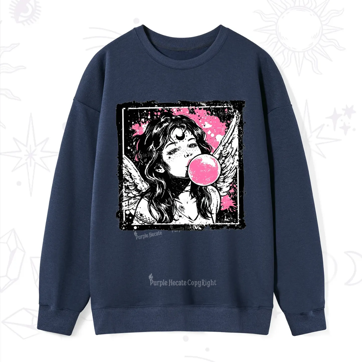 Purplehecate Grunge Angel with Bubblegum Sweatshirt