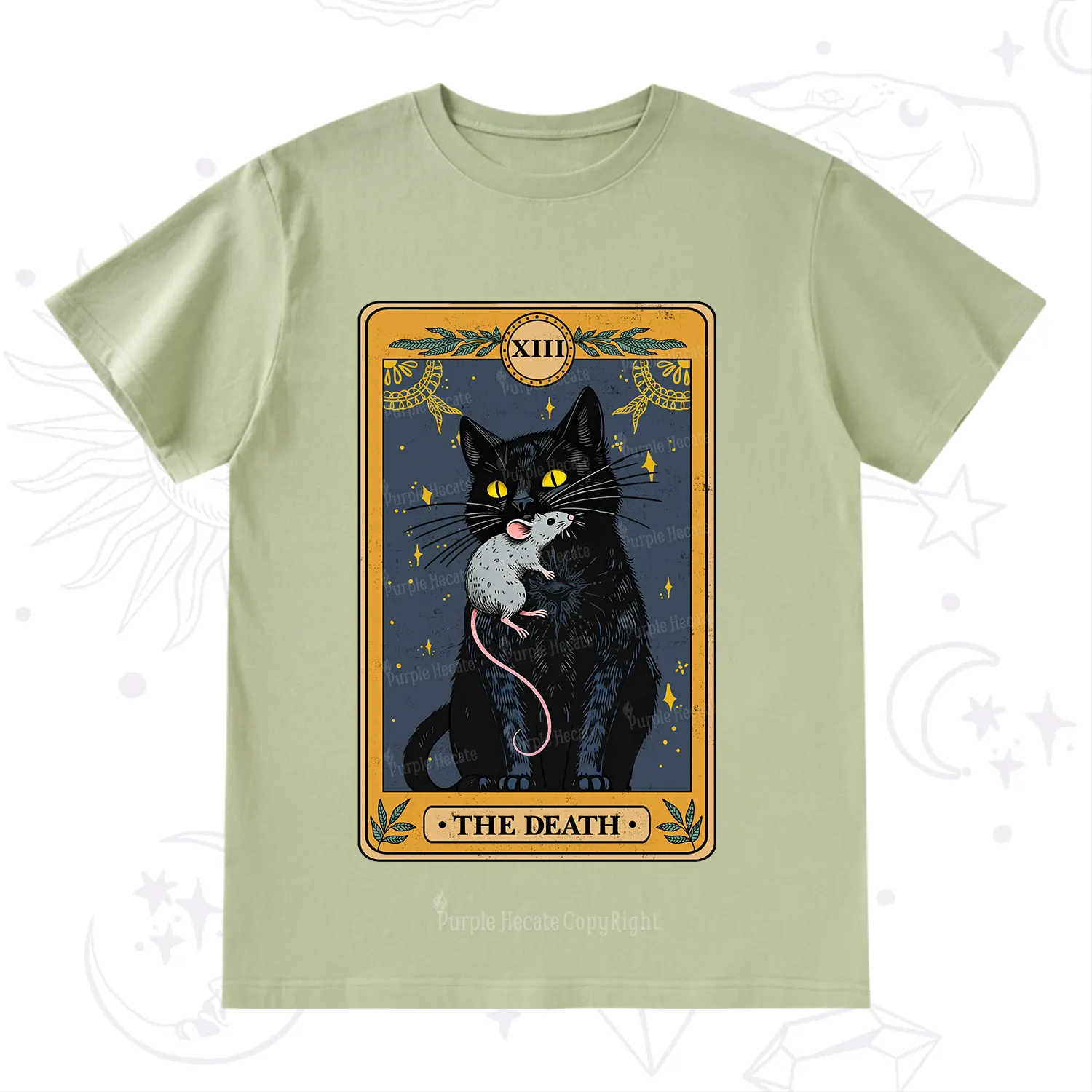 Purplehecate The Death Tarot Cat T-Shirt