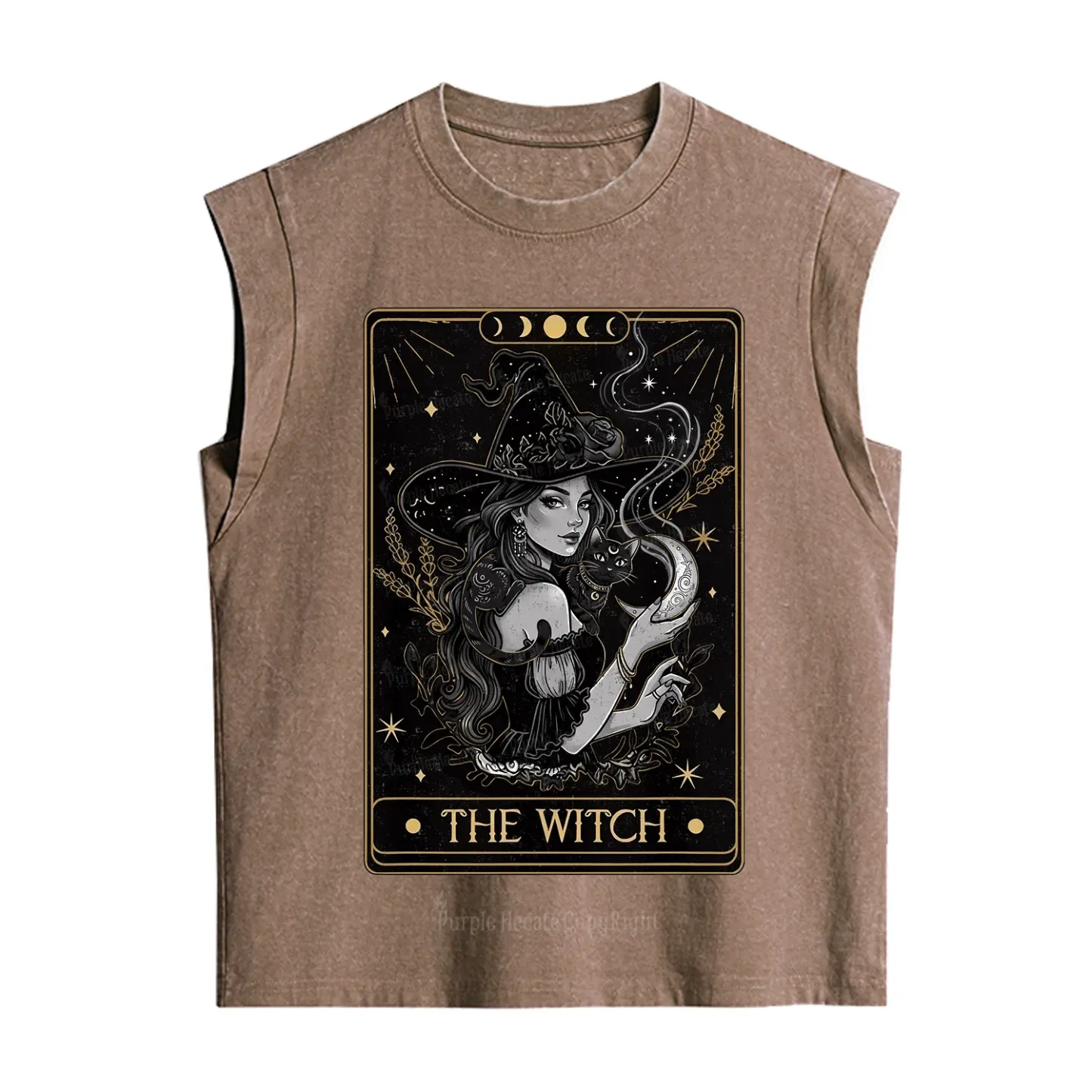 Purplehecate The Witch Enchanted Tarot Card Vintage Washed Tank