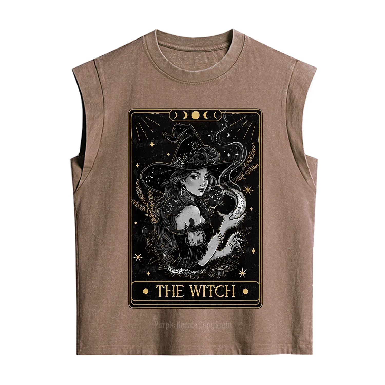 Purplehecate The Witch Enchanted Tarot Card Vintage Washed Tank