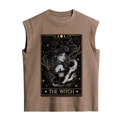 Purplehecate The Witch Enchanted Tarot Card Vintage Washed Tank